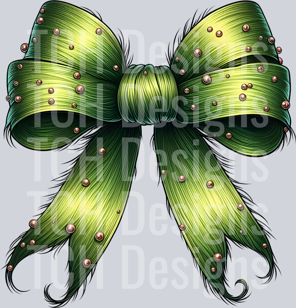 GREEN CHRISTMAS BOW