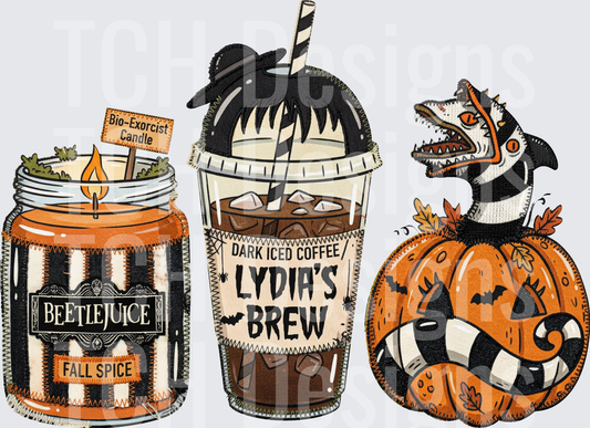 beetlejuice fall candle coffee hwds