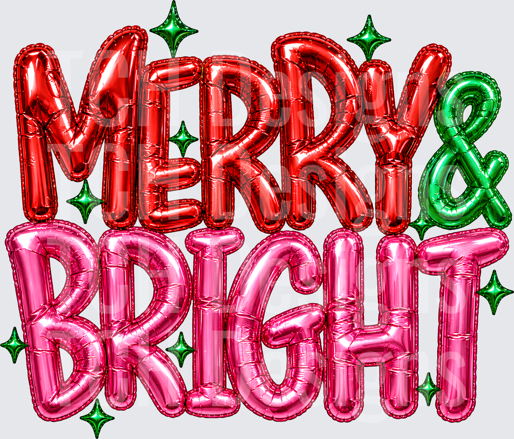 MERRY AND BRIGHT BALLOON