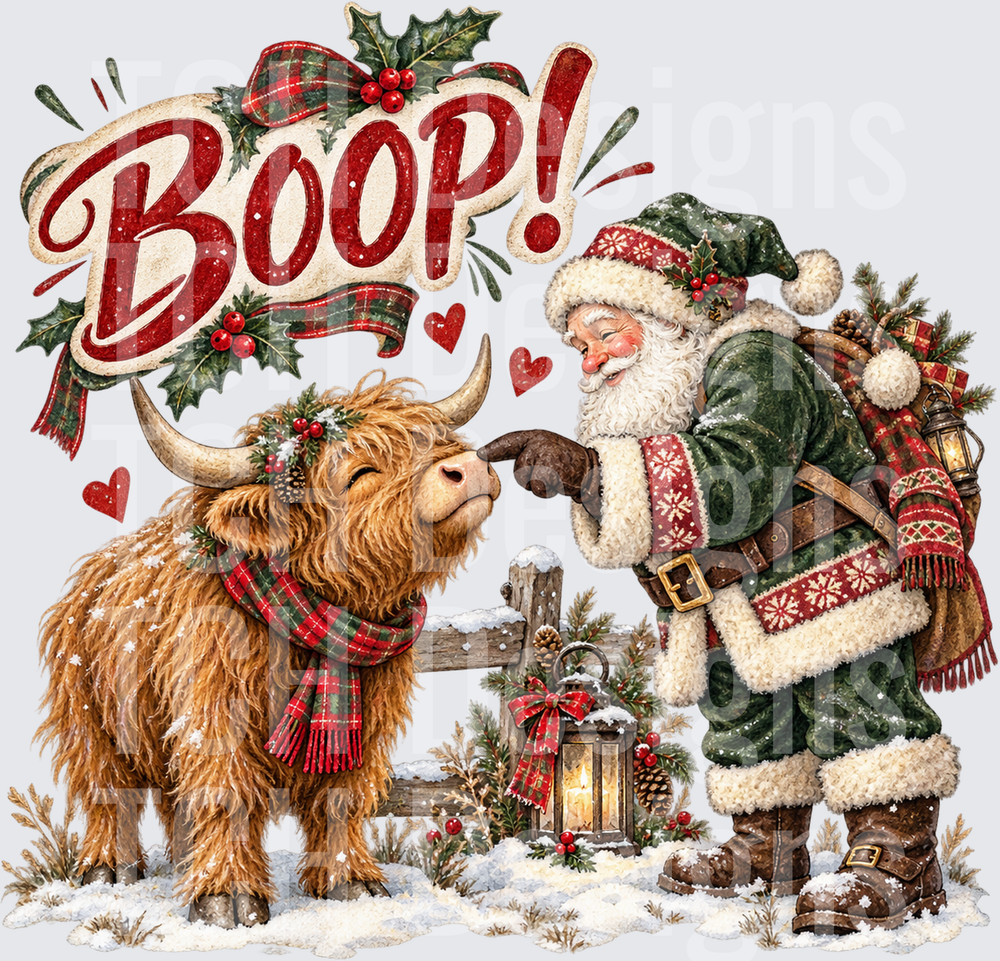 Boop Santa and Highland Cow