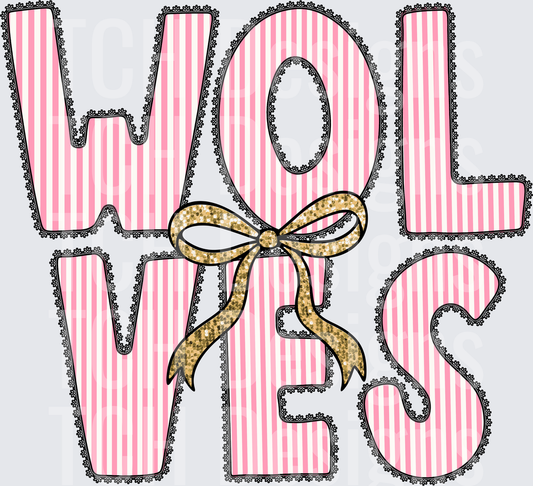 Wolves Pink Mascot- CSG Designs
