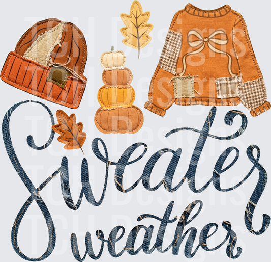 sweater weather faux emb hwds