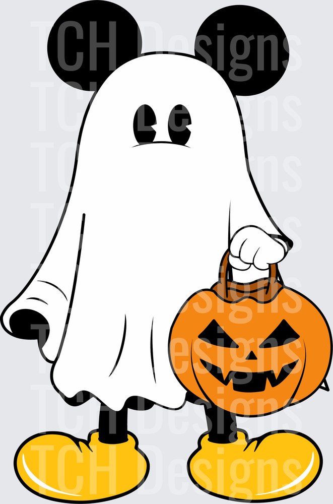 Mickey Mouse Ghost Costume Halloween Trick or Treat Pumpkin