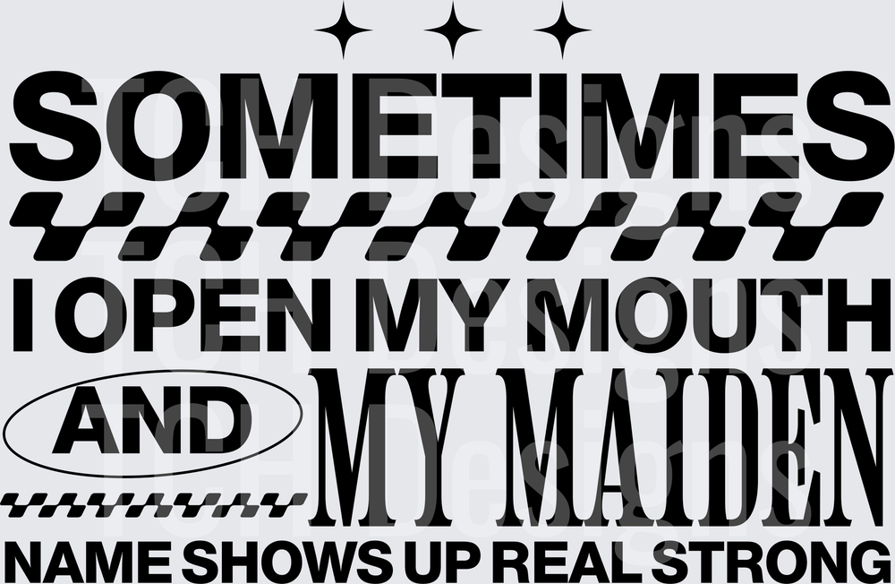 SOMETIMES I OPEN MY MOUTH black