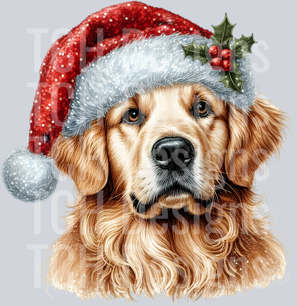 CHRISTMAS golden retriever