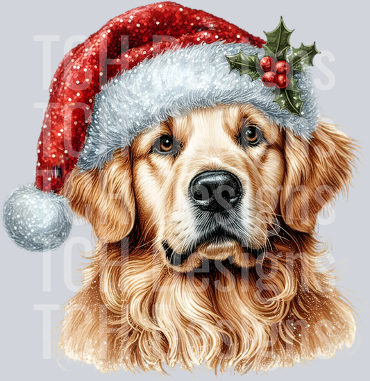 CHRISTMAS golden retriever