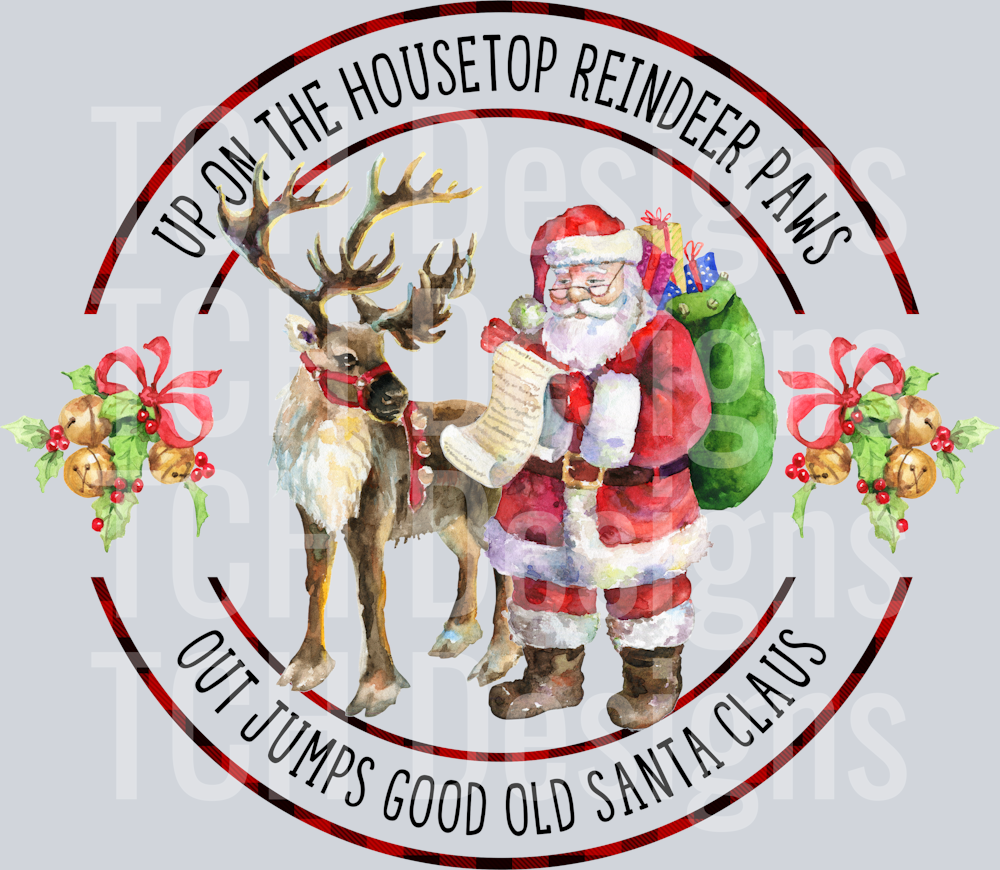 santa reindeer circle