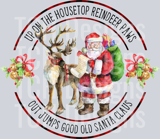 santa reindeer circle