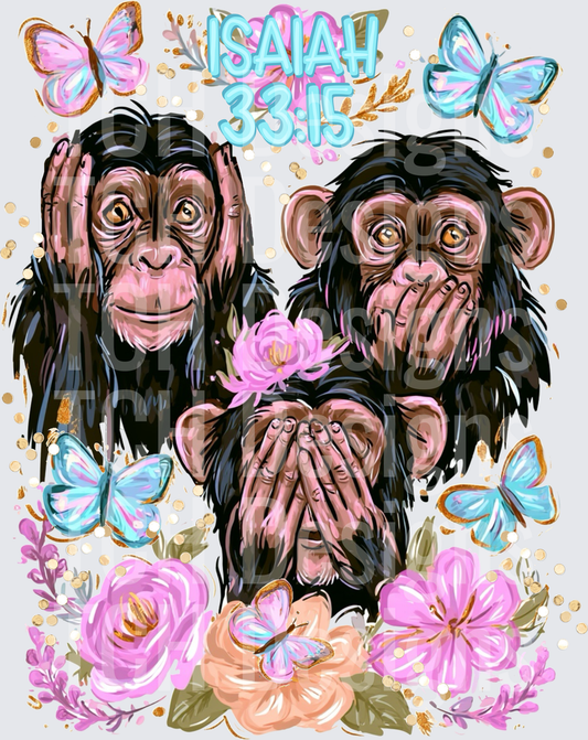 Isaiah 33_15 Monkey Floral