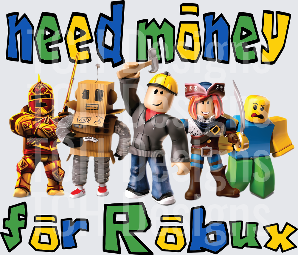 Roblox Characters Need Money for Robux Funny Gaming