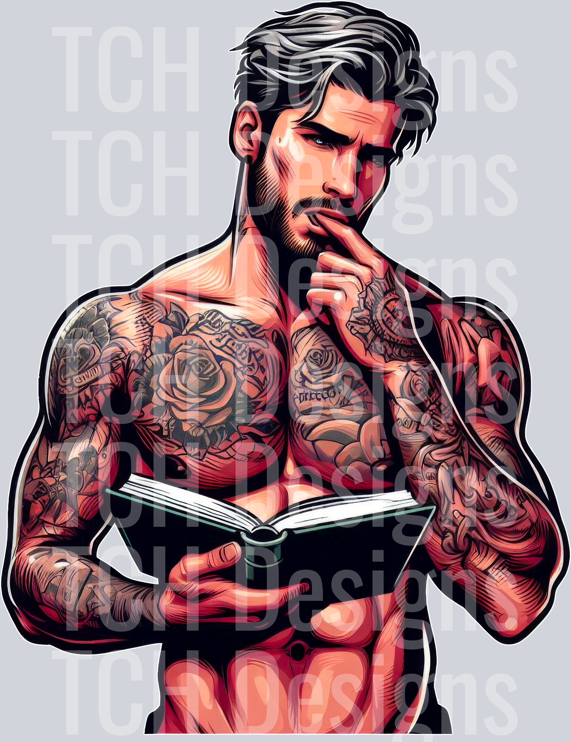 Tatted Book Man