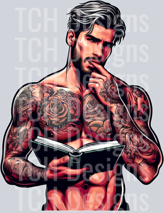 Tatted Book Man