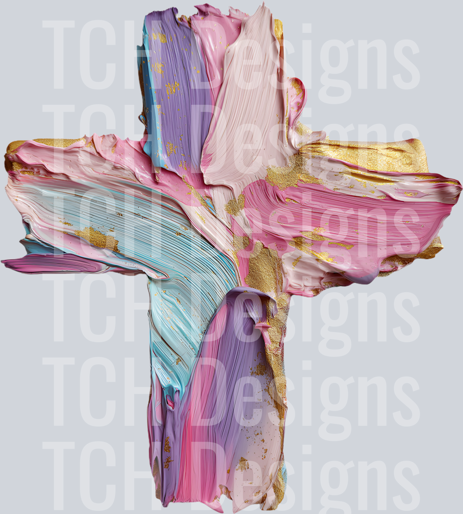 PASTEL PAINTED CROSS