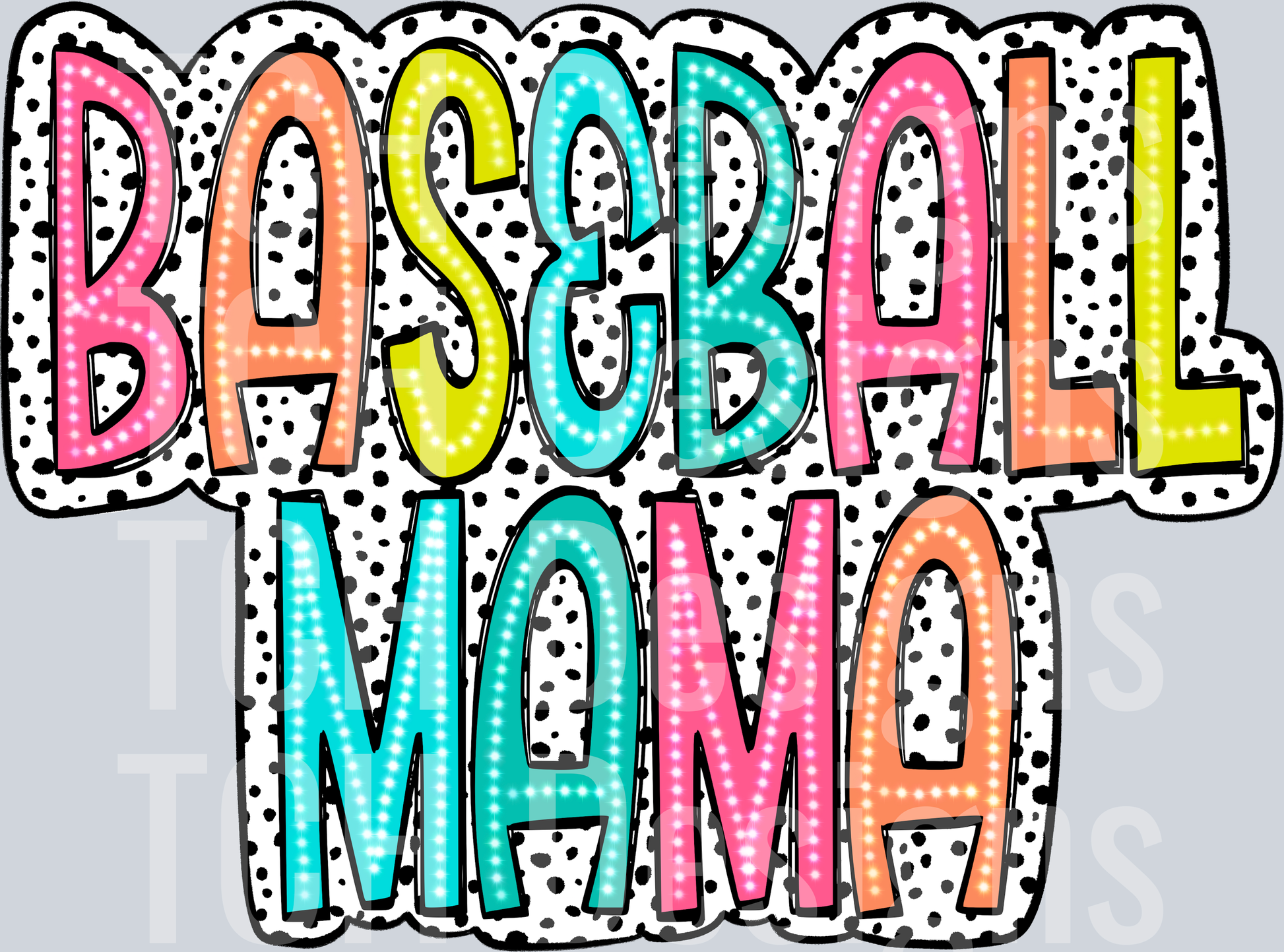 bright doodle dalmation dots