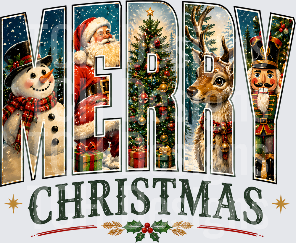 Merry Christmas Snowman Santa