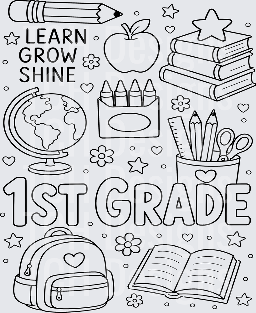 1st grade line art