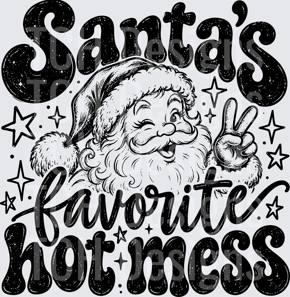 SANTAS FAVORITE HOT MESS black