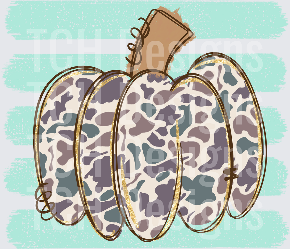 Striped Camo Pumpkin