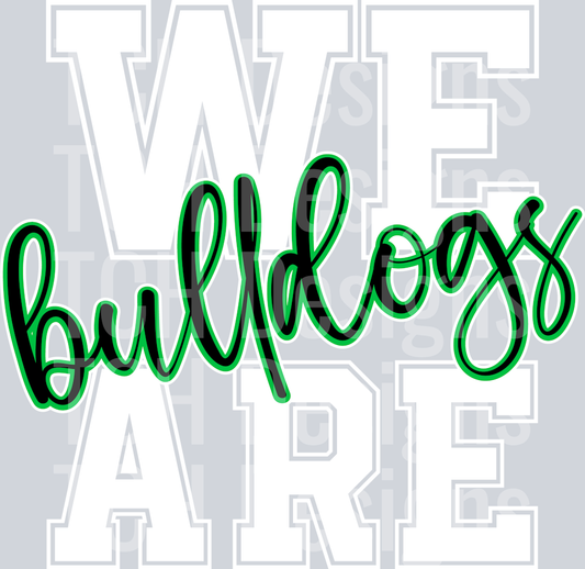 we are bulldogs white black