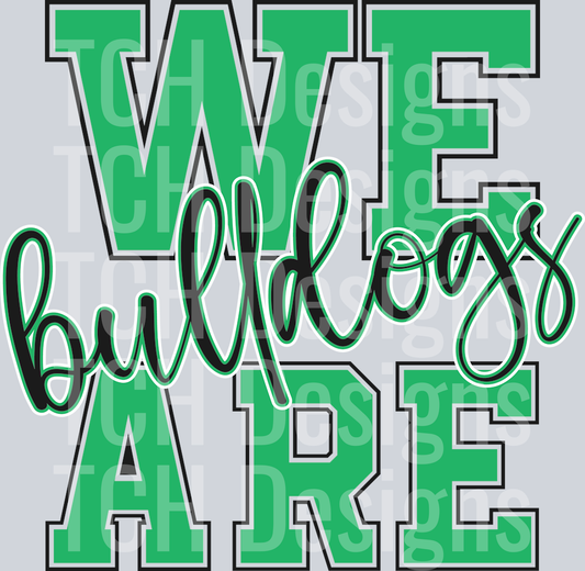 We are Bulldogs green black white