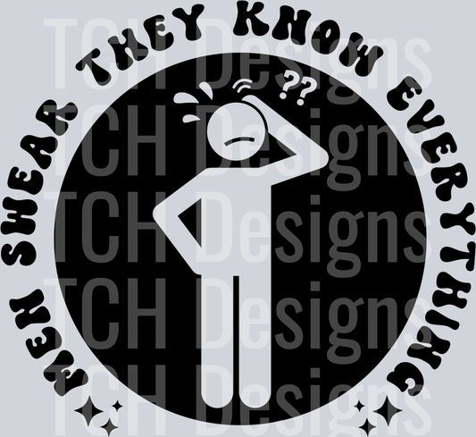 MEN SWEAR THEY KNOW EVERYTHING POCKET HWDS