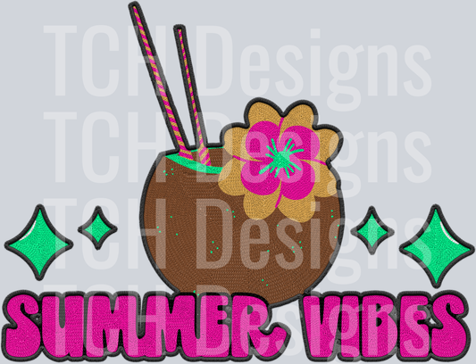 Summer Vibes Faux Emb HWDS