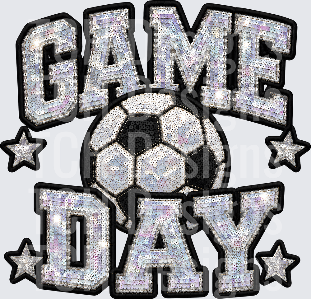 GAME DAY SOCCER FAUX SEQUIN