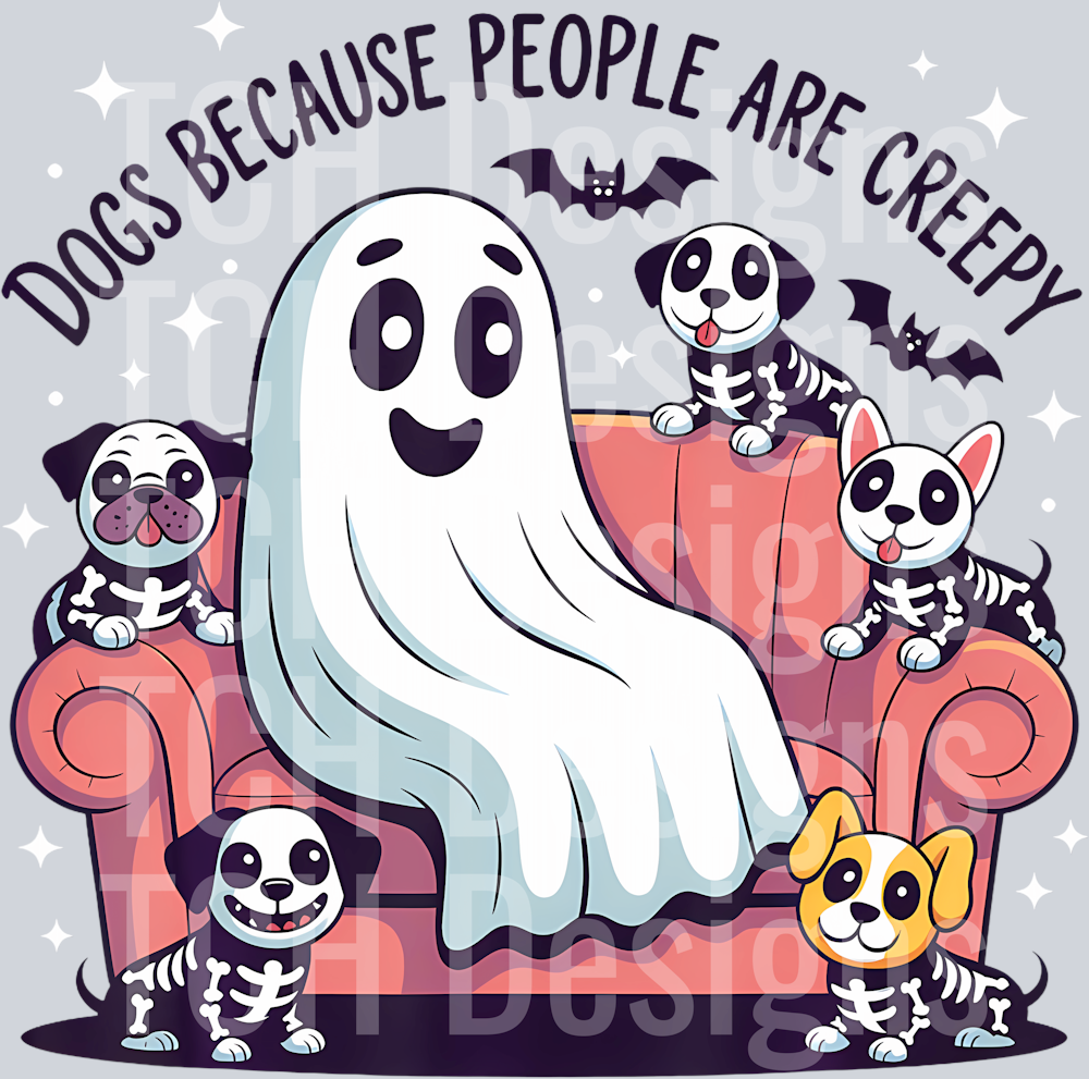 13 Dogs Because People Are Creepy Ghost Funny Halloween T-Shirt