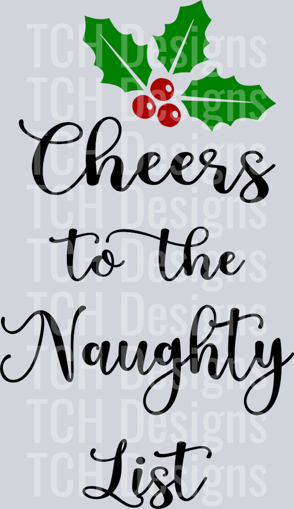 Cheers to the Naughty List wine bag