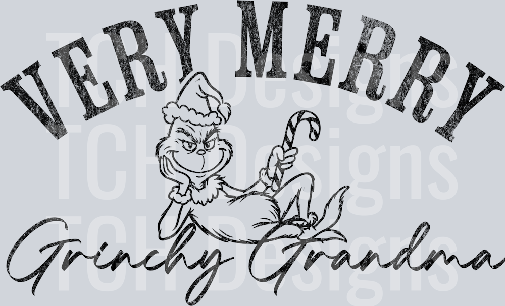 Very merry Grinchy Grandma black