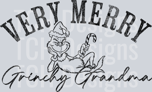 Very merry Grinchy Grandma black