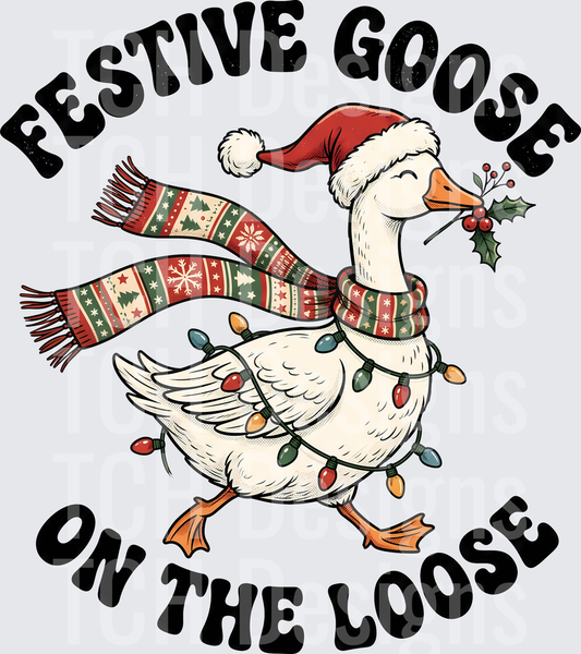 Festive Goose On The Loose Christmas