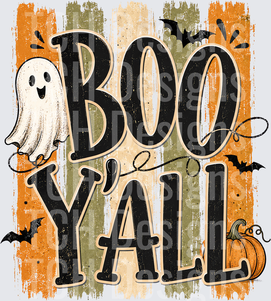 Striped Boo Y'all