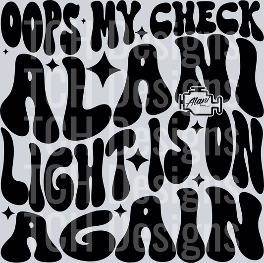 oops my check alani light is on HWDS