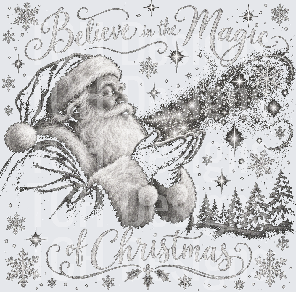 Believe In the Magic of Christmas white