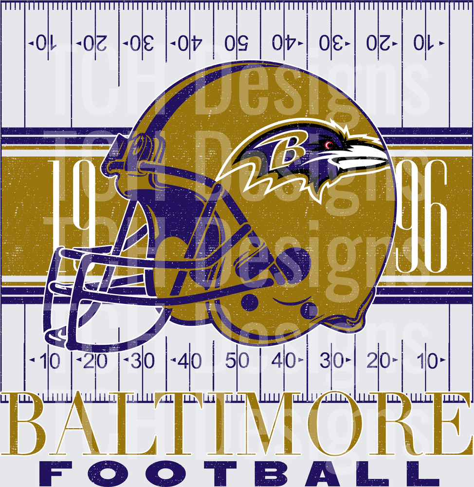 Baltimore Ravens 1996 Vintage Football Helmet Field Design