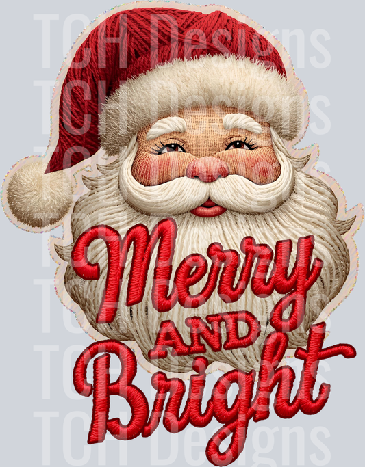MERRY AND BRIGHT FAUX YARN SANTA