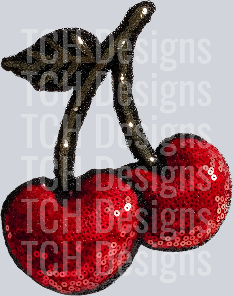 CHERRY SEQUIN FRONT
