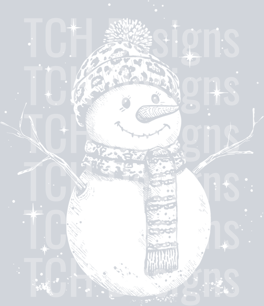 SNOWMAN LEOPARD HAT SPLATTER