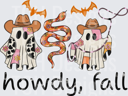 howdy fall ghost sequin hwds