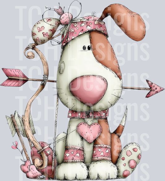 Whimsical Valentine Bunny Clipart (19)