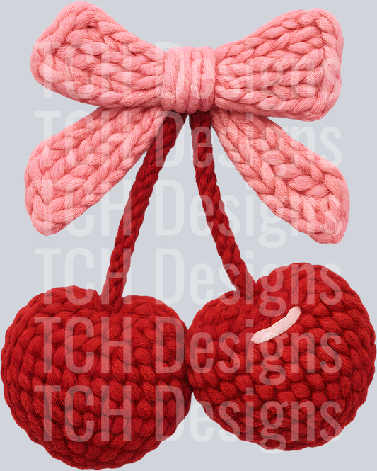RED CHERRY WITH BOW