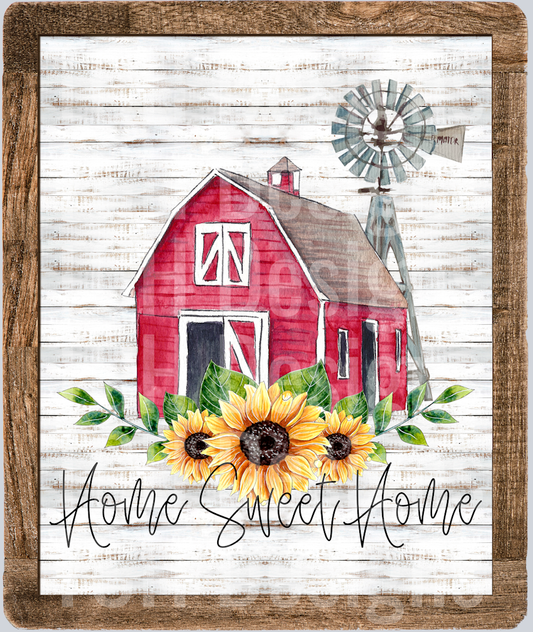 home sweet home barn and windmill