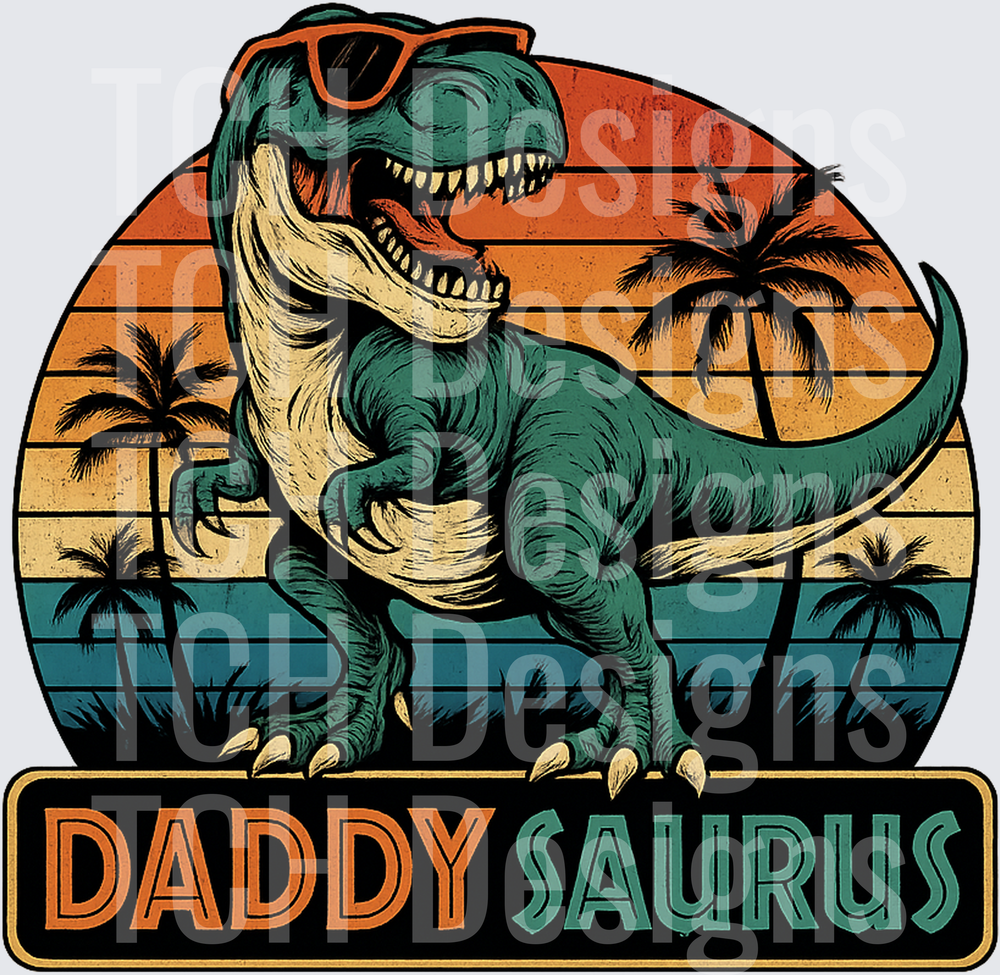 Retro Daddysaurus Png