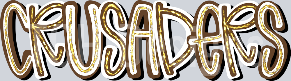 Crusaders_Hand_Lettered_Gold_Glitzy