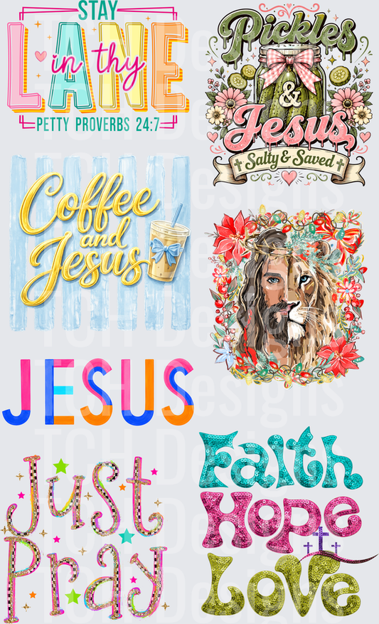 Christian Faith Bundle Stay In Thy Lane Coffee Jesus Pray