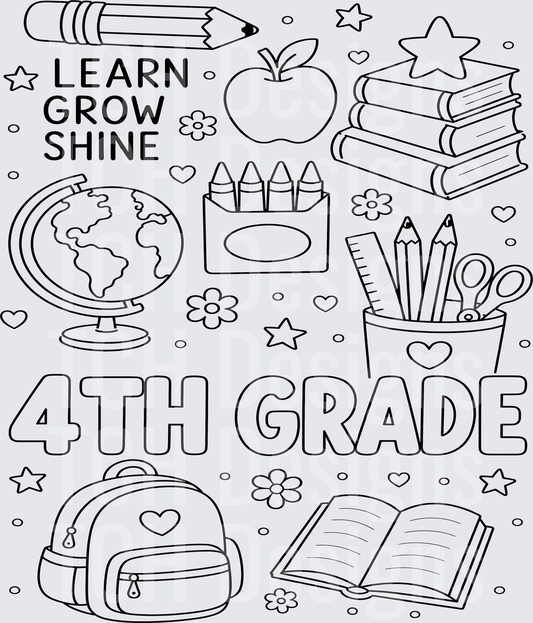 4th grade line art
