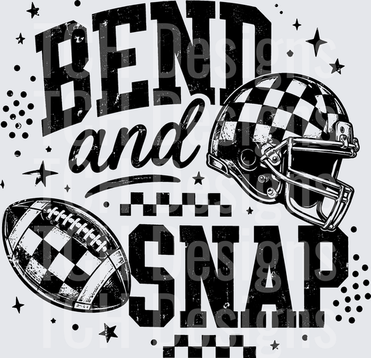 Bend and Snap Football Helmet Checkerboard Distressed Graphic
