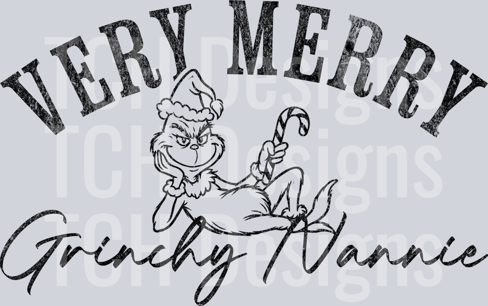 Very merry Grinchy Nannie black