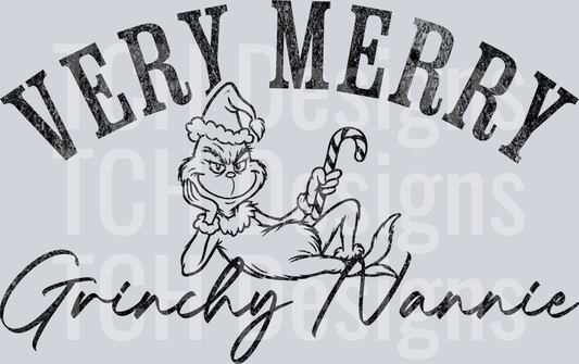 Very merry Grinchy Nannie black